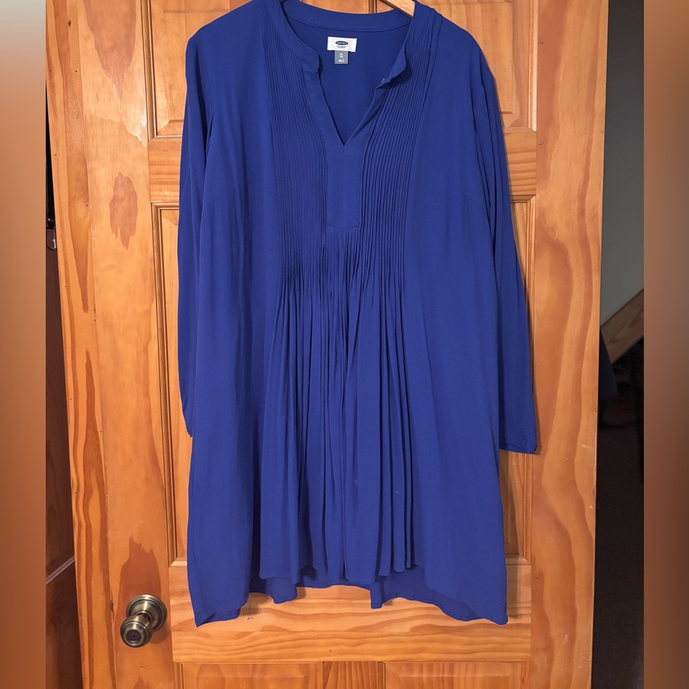 Old Navy Deep Blue Pleated Tunic